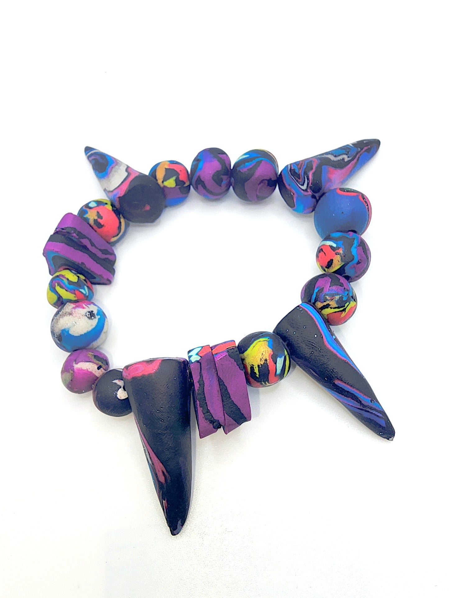 Spiked Galaxy | Artisanal Polymer Clay Bracelets
