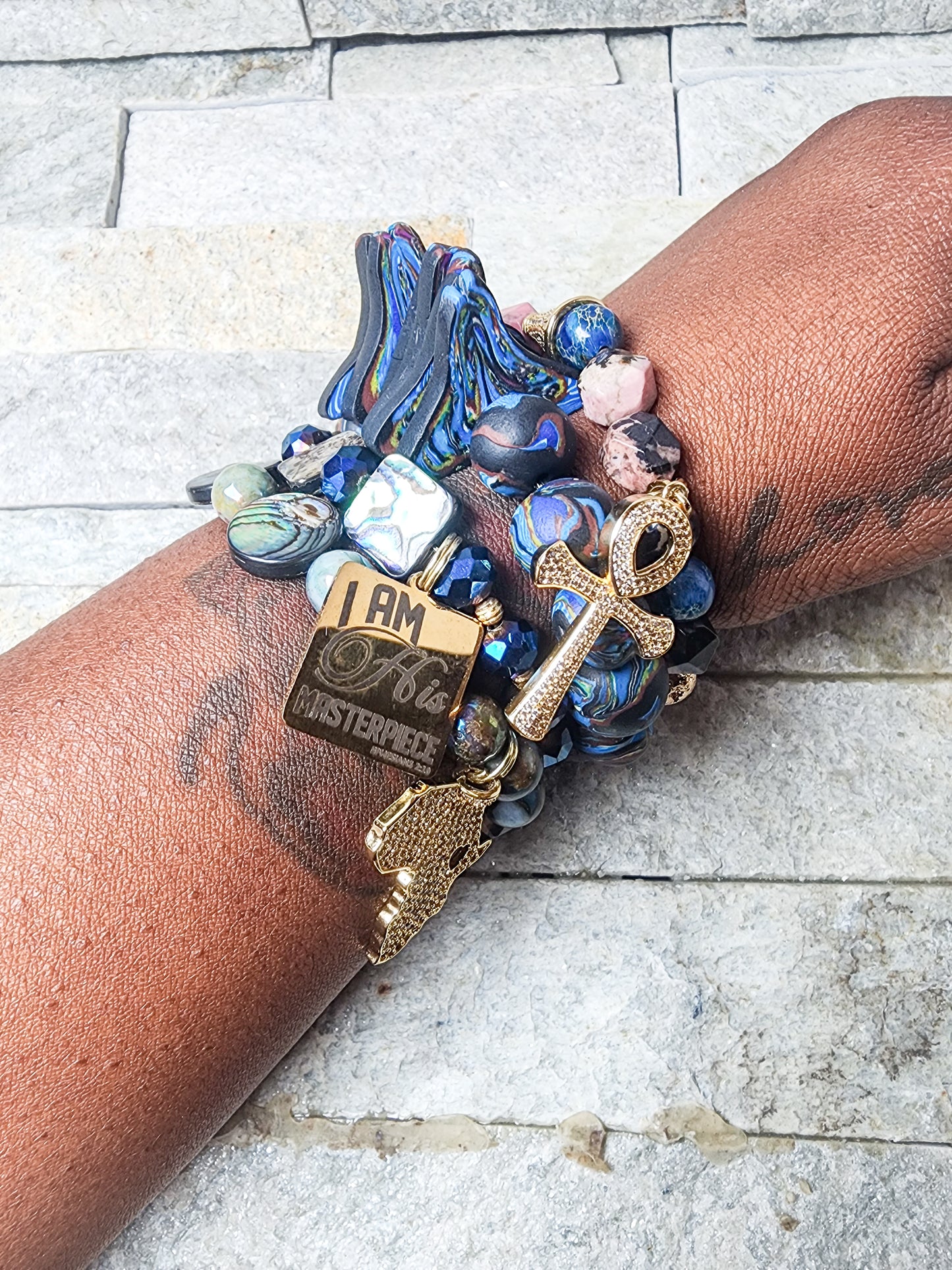 Sinful | Handcrafted Polymer & Crystal Bracelet Stacks