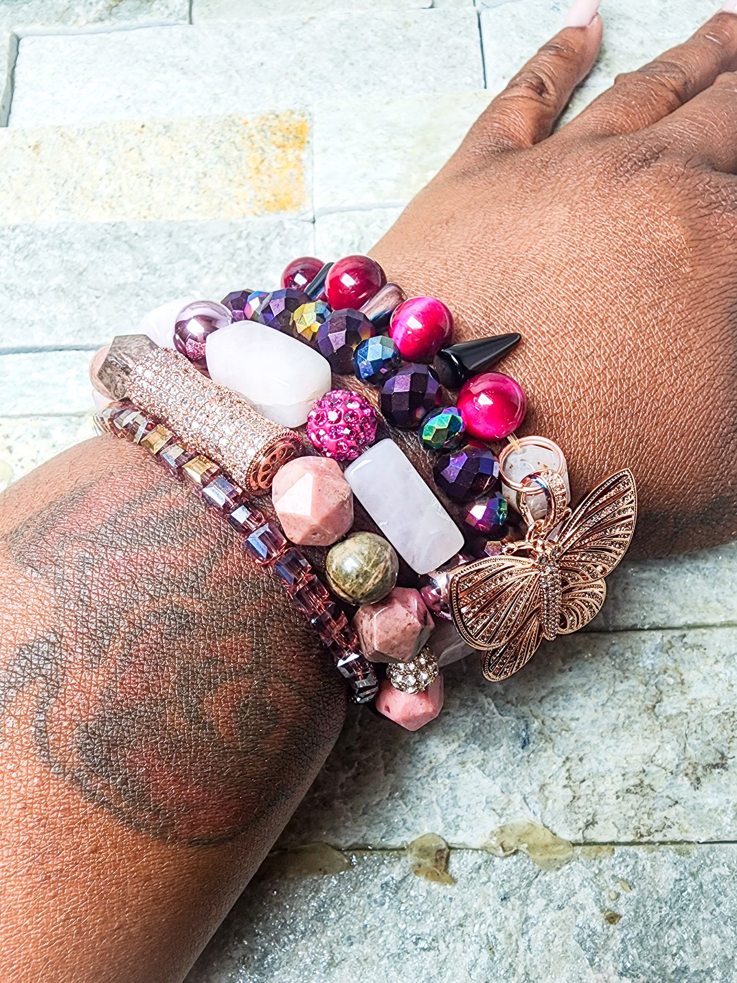 Ciprini Crystal Harmony Bracelet Stack
