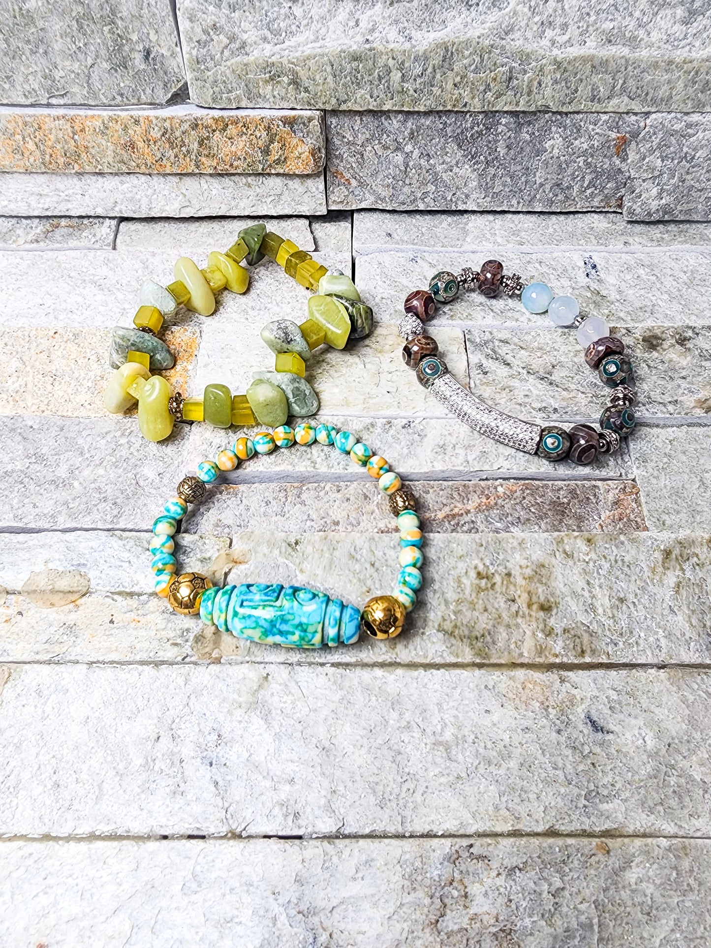 Crystal Harmony: Earth's Treasures in Jade Olive Chips