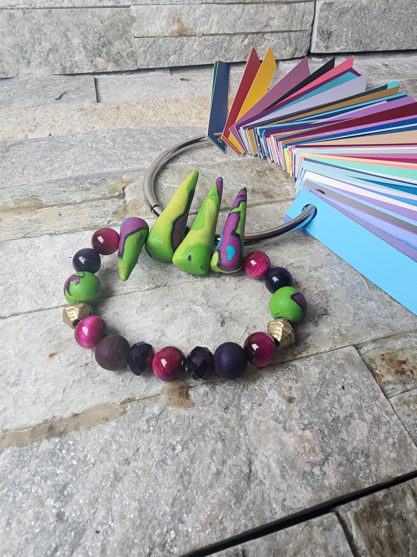 Worst Behavior | Gemstone-Infused Polymer Clay Bracelets