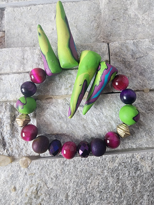 Worst Behavior | Gemstone-Infused Polymer Clay Bracelets
