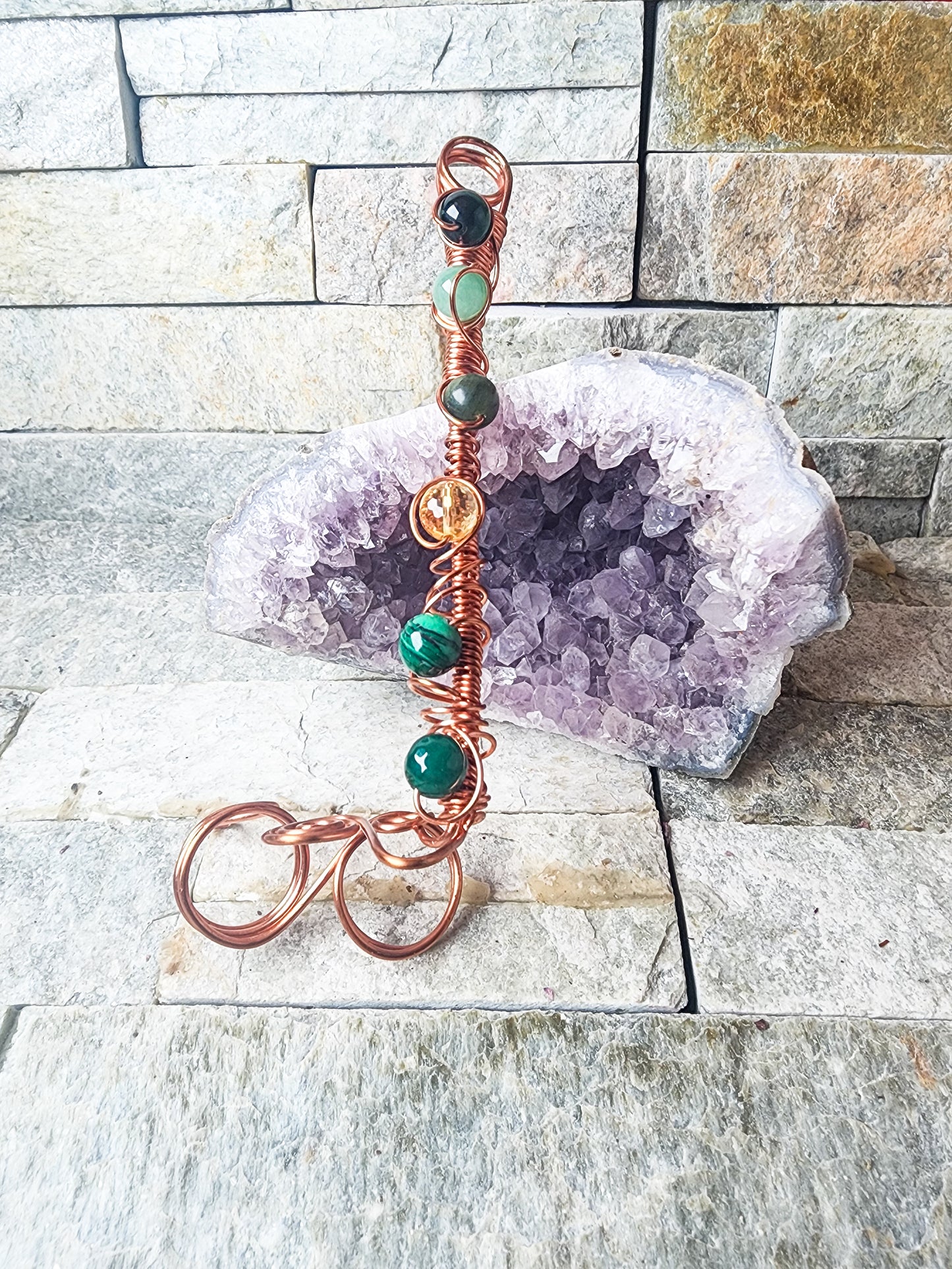 Serepta | Custom Copper Rings with Healing Crystals