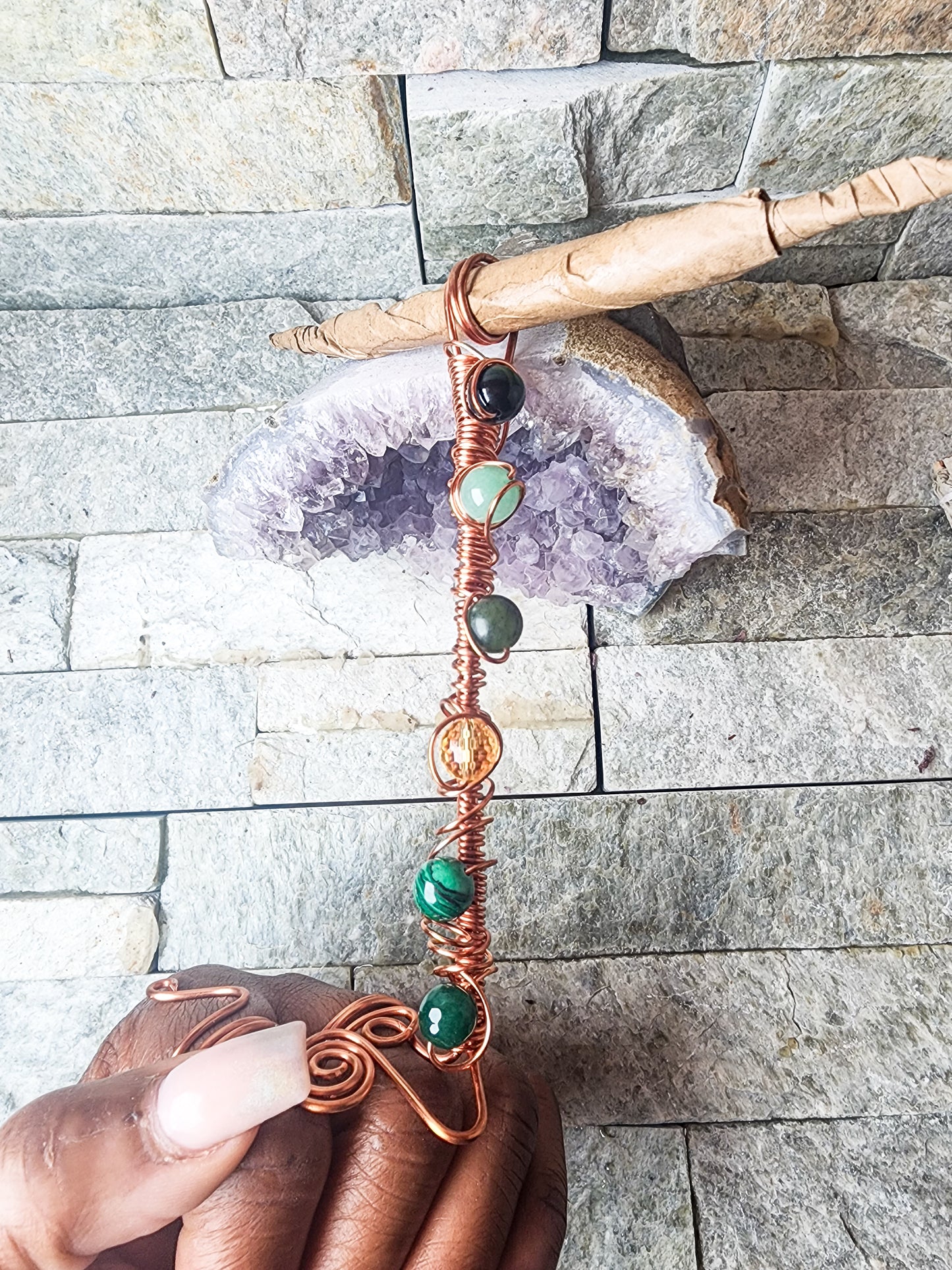 Serepta | Custom Copper Rings with Healing Crystals