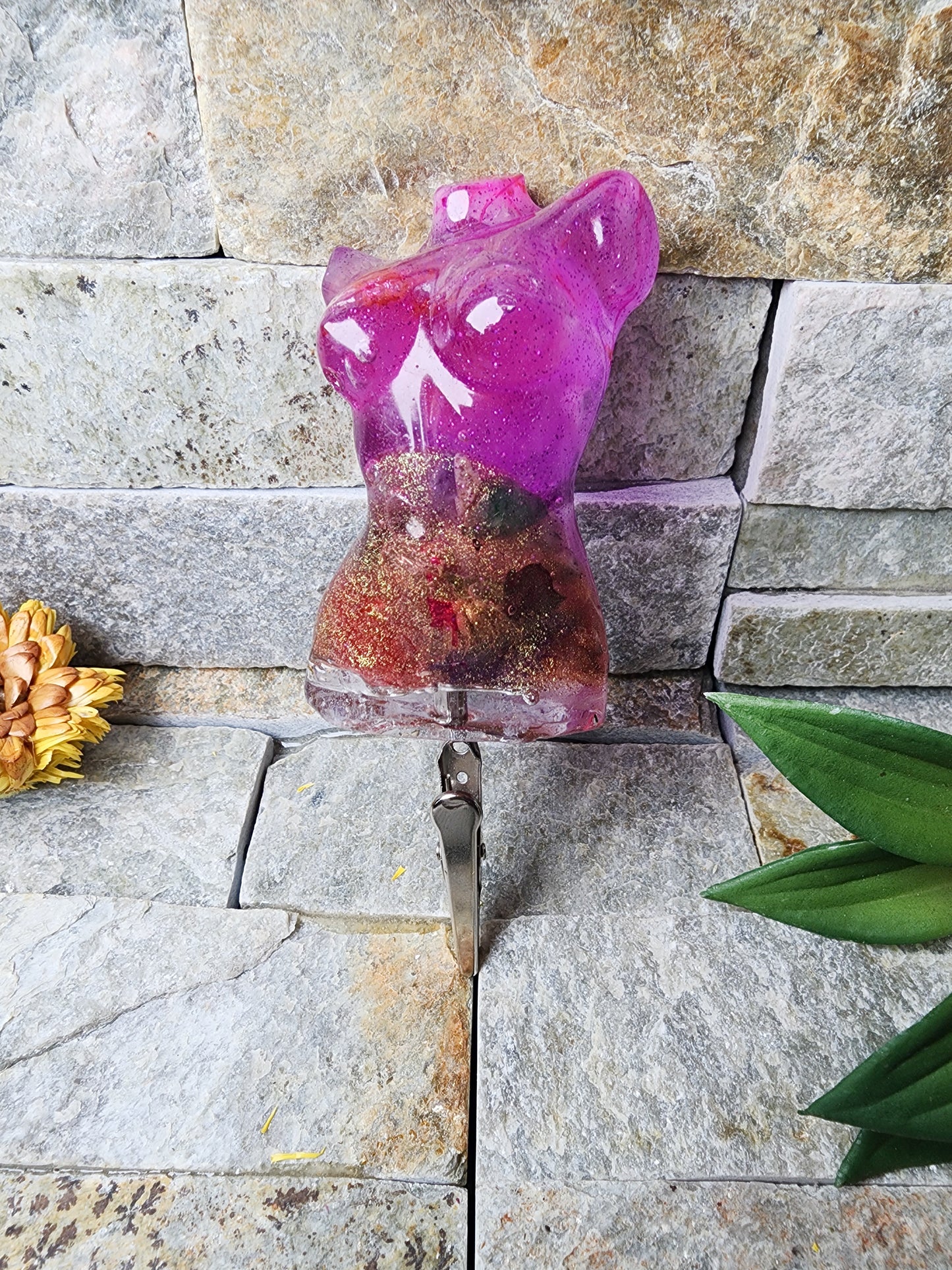 Andromeda | Goddess Glow UV Resin Nail Saver & Cardholder Clip