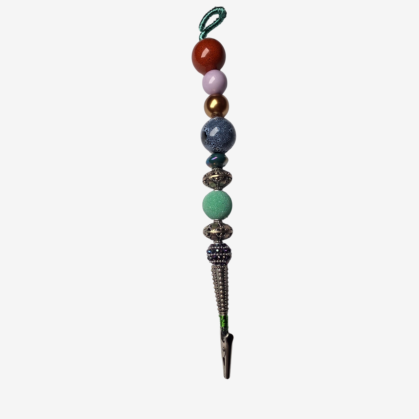 JvOR handmade Simplicity Clips with big-hole beads — unique, versatile card clip accessories featuring stylish, trendy beads in a variety of colors, shapes, and sizes for bold everyday style