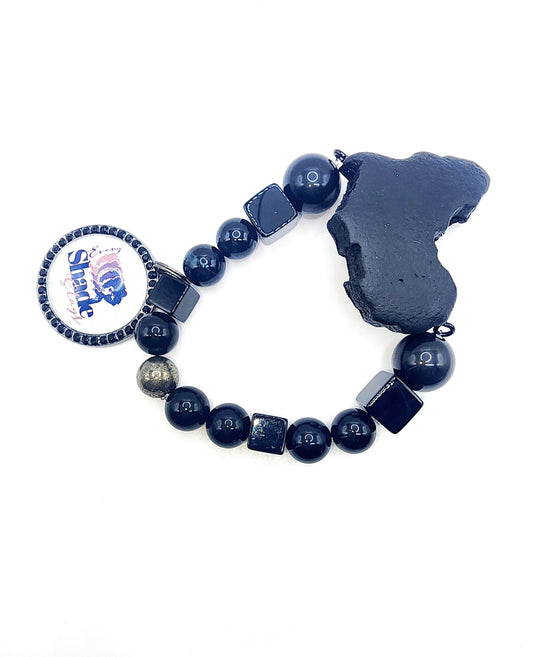 Onyx Pyrite Handmade Polymer Clay Charm