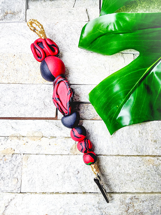 Swoon | African Heritage Inspired: Vibrant Polymer Clay Weed Clips