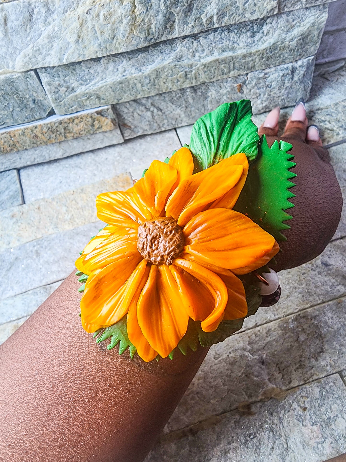 Soleil | Radiant Sunflower Crystal Bracelet