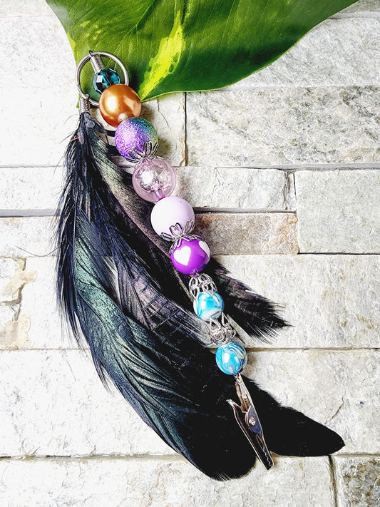  beaded card clip for long nails