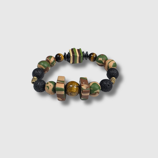 EMBER OPS — Tiger’s Eye & Lava Stone Camo Bracelet
