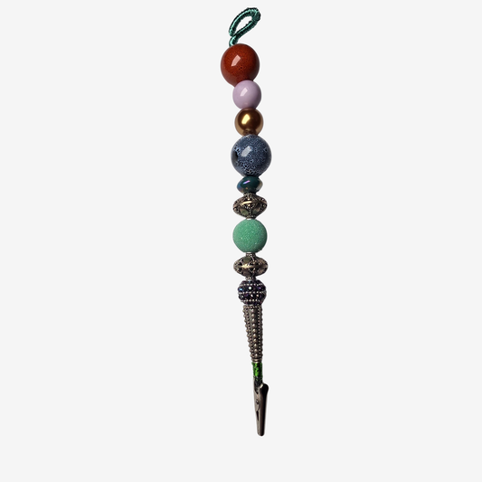 JvOR handmade Simplicity Clips with big-hole beads — unique, versatile card clip accessories featuring stylish, trendy beads in a variety of colors, shapes, and sizes for bold everyday style