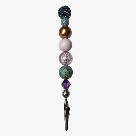 JvOR handmade Simplicity Clips with big-hole beads — unique, versatile card clip accessories featuring stylish, trendy beads in a variety of colors, shapes, and sizes for bold everyday style