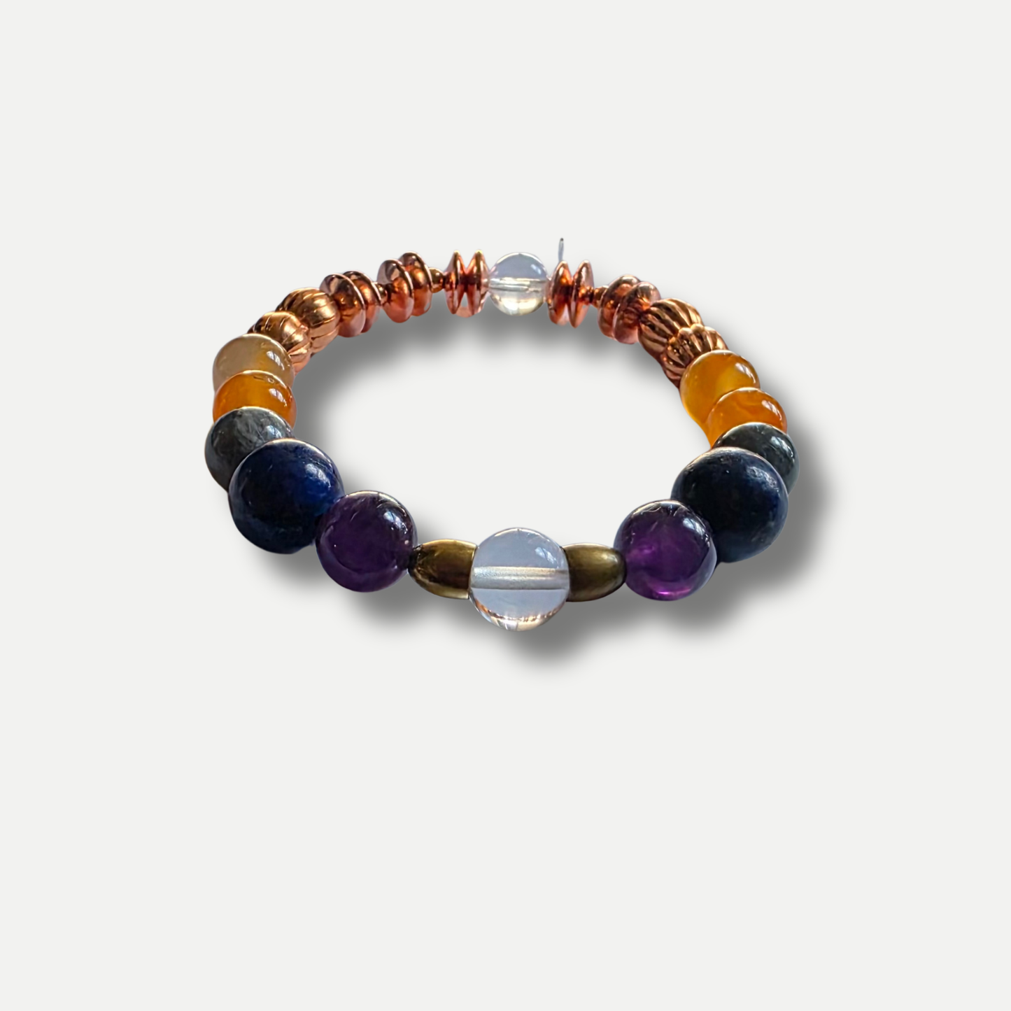 The Visionary bracelet with carnelian labradorite and copper beads – JvOR